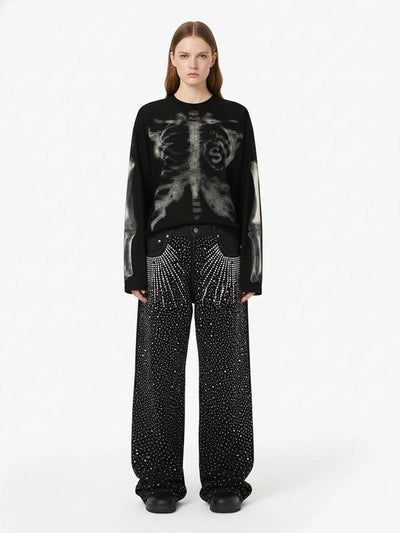 2026 Skeleton Halloween Pullover