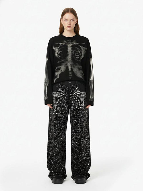 2026 Skeleton Halloween Pullover